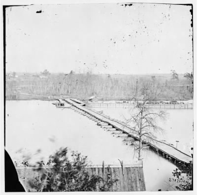 4682 - Broadway Landing, Virginia. Pontoon bridge across the Appomattox River