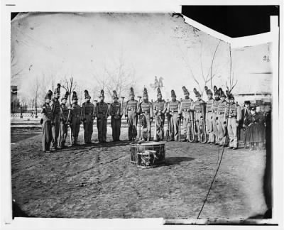 4741 - Washington, D.C. Band of 9th Veteran Reserve Corps, in shakoes and frogged jackets, at Washington Circle