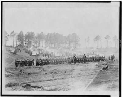 4755 - Guard mount in camp of 114th Pennsylvania Inf'y.--Brandy Station, Va., 1864
