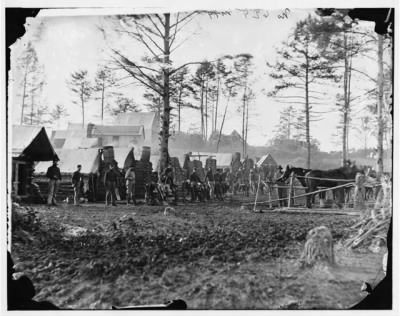 Thumbnail for 4806 - Brandy Station, Va., vicinity. Camp of 18th Pennsylvania Cavalry, 3d Division, Cavalry Corps