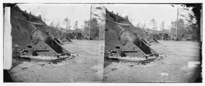 4821 - Yorktown, Va., vicinity. 13-in. seacoast mortars of Federal Battery No. 4, right bank of Wormley's Creek