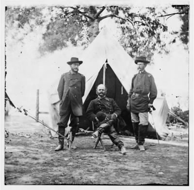 4829 - Warrenton, Virginia. Gen. Ambrose E. Burnside and staff officers