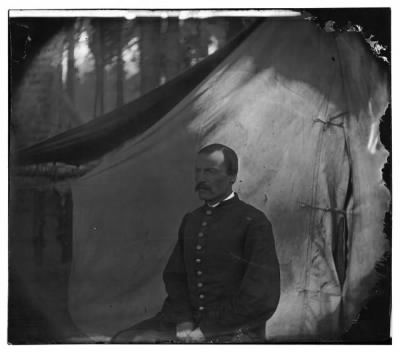 5021 - Petersburg, Virginia. Soldier seated before tent