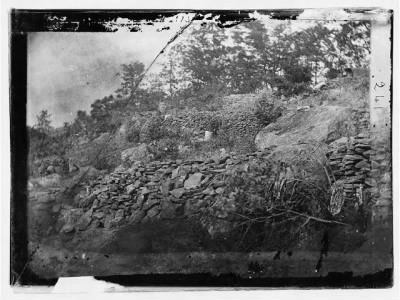 Thumbnail for 5093 - Gettysburg, Pennsylvania. View of breastworks on Round Top the hill which formed our extreme left