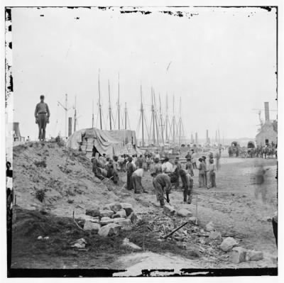 5108 - City Point, Virginia. Negroes working along the wharf