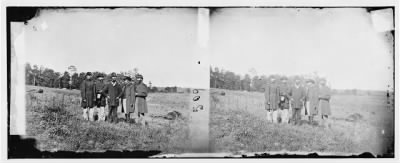 5248 - Cedar Mountain, Virginia. Officers of 10th Maine Regt. On the battlefield