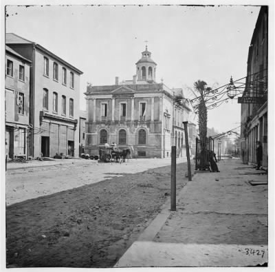 5261 - Charleston, South Carolina. Post office, East Bay Street, showing the only Palmetto tree in the city