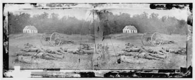 5301 - Antietam, Maryland. Field where Sumner's corps charged. Bodies of Confederate in front of the Dunker church
