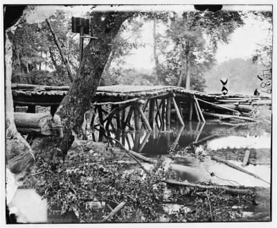 5326 - Chickahominy River, Virginia. Military bridge across the Chickahominy, built by the 15th New York Volunteers under Col. John McL. Murphy