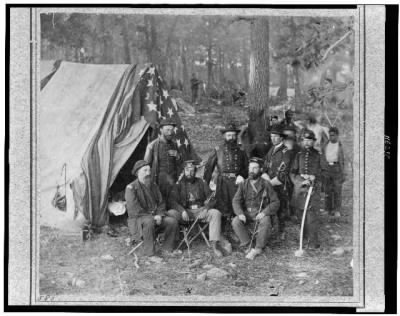 5682 - Bv't. Maj. Gen. John C. Caldwell and staff posed in front of tent