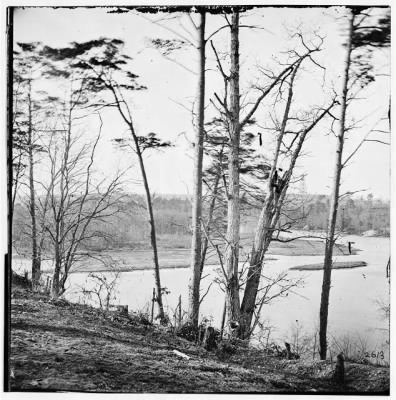 5688 - Point of Rocks, Virginia. View of Appomattox River. (Butler's signal tower in distance)