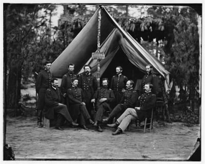 5724 - Petersburg, Va. Surgeons of 3d Division before hospital tent