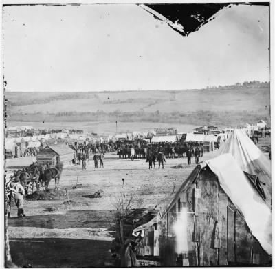 5742 - Fort Burnham, Va., vicinity. Camp of the 5th Pennsylvania Cavalry near the battlefield of Oct. 29, 1864