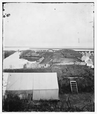 6059 - Charleston, South Carolina (vicinity). View from south parapet of Fort Wagner on Morris Island