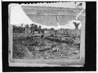 6108 - Corinth, Mississippi. Confederate dead in front of Battery Robinette the morning after the attack)