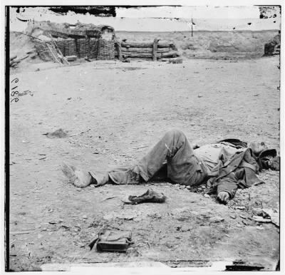 6503 - Petersburg, Virginia. Dead Confederate soldier