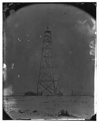 6721 - Bermuda Hundred, James River, Virginia. Signal tower on left of Bermuda line