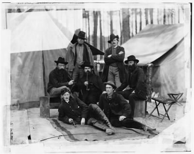 Thumbnail for 6747 - [Petersburg], [Virginia]. Group of Engineers and Draughtsmen, headquarters, Army of the Potomac