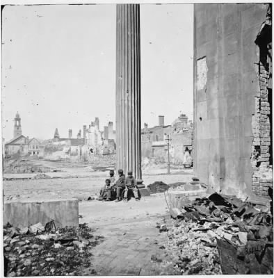 Thumbnail for 735 - Charleston, S.C. View of ruined buildings through porch of the Circular Church (150 Meeting Street)