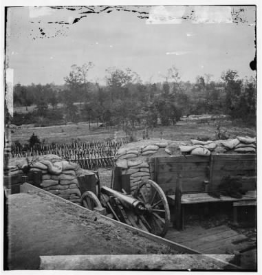 93 - Atlanta, Georgia. Interior view of Confederate fort, east of W. & A. Railroad, looking east