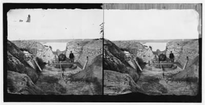 967 - James River, Va. Confederate gun emplacement at Howlett House, Trent's Reach