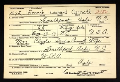Ernest Leonard > Cornett, Ernest Leonard
