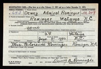Dewey Admiral > Rominger, Dewey Admiral