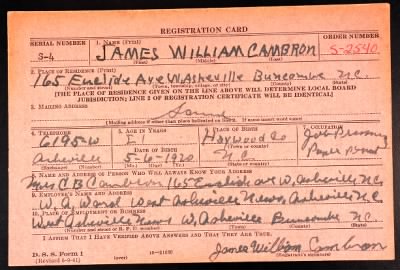 James William > Cambron, James William