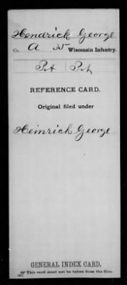 George > Hendrick, George (Pvt)