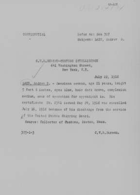 Old German Files, 1909-21 > Andrew R. Bain (#8000-254874)