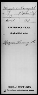 Henry H > Roggers, Henry H (Corpl)