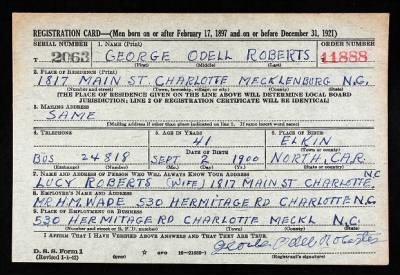 George Odell > Roberts, George Odell
