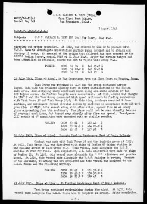 USS WALLACE L LIND > War Diary, 7/1-31/45