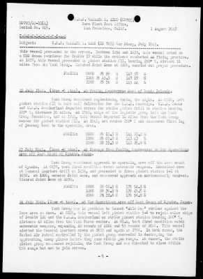 USS WALLACE L LIND > War Diary, 7/1-31/45