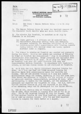 COM SAMOAN DEFENSE GR > War Diary, 7/1-31/45