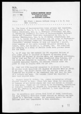 COM SAMOAN DEFENSE GR > War Diary, 7/1-31/45