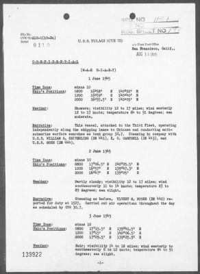USS TULAGI > War Diary, 6/1-30/45