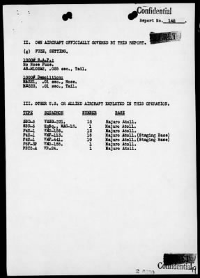 Thumbnail for VMSB-231 > ACA Reps Nos 146-156-Air opers against the Marshall Islands, 8/29/44-9/6/44