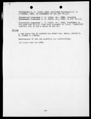 COM MTB RON's, 7th FLEET > War Diary, 5/1-31/45