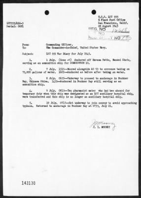 USS LST-555 > War Diary, 7/1/45 to 8/31/45