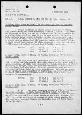 USS WALLACE L LIND > War Diary, 8/1-31/45