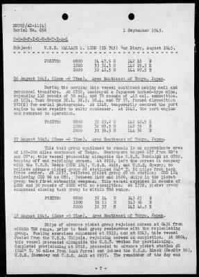 USS WALLACE L LIND > War Diary, 8/1-31/45