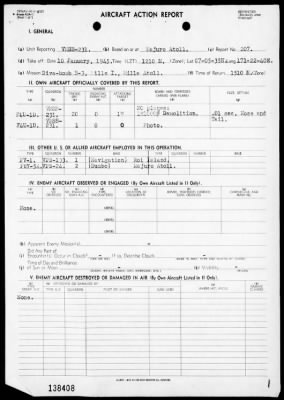 VMSB-231 > ACA Reps Nos 207-210 - Air opers against Nauru Island & the Marshall Islands, 1/10-21/45