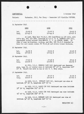 COM LST FLOT 15 > War Diary, 9/1-30/45