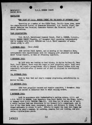 USS BREESE > War Diary, 11/1-30/45