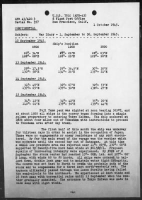 USS YOLO > War Diary, 9/1-30/45