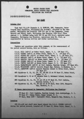 COM MTB RONs, PHILSEAFRON > War Diary, 10/1-31/45