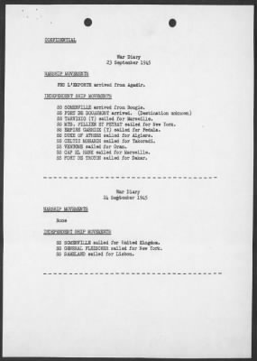 COM MOROCCAN TASK GROUP > War Diary, 9/1-30/45