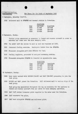 USS VAN VALKENBURGH > War Diary, 9/1-30/45