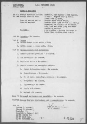 USS VICKSBURG > Report of operations in support of the occupation of Japan, 8/20/45 - 9/2/45